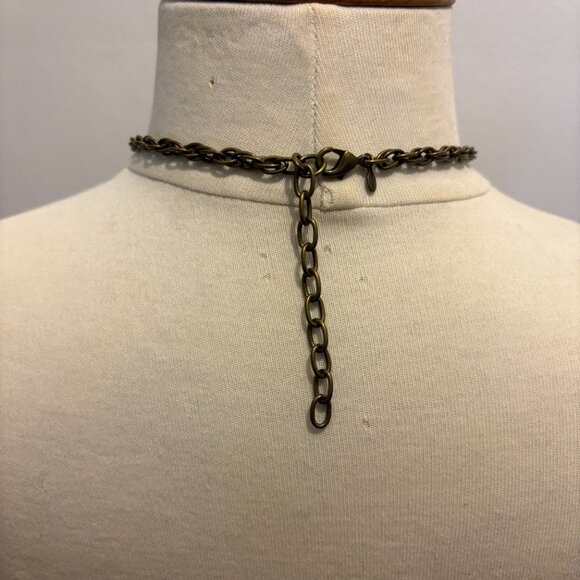 Gerard Yosca vintage signed leaf statement necklace with diamante dew drops - Picture 5 of 7